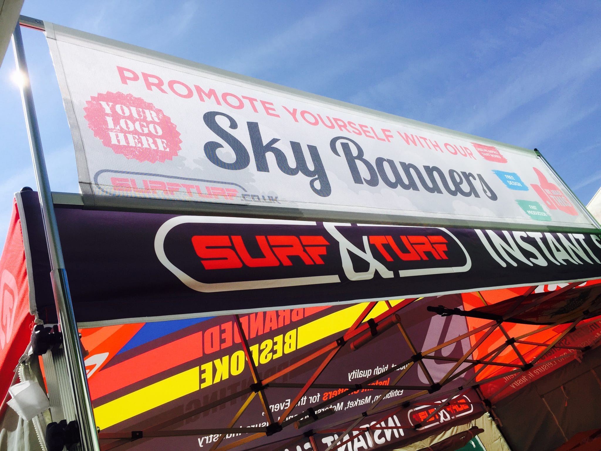 surf turf sky banner
