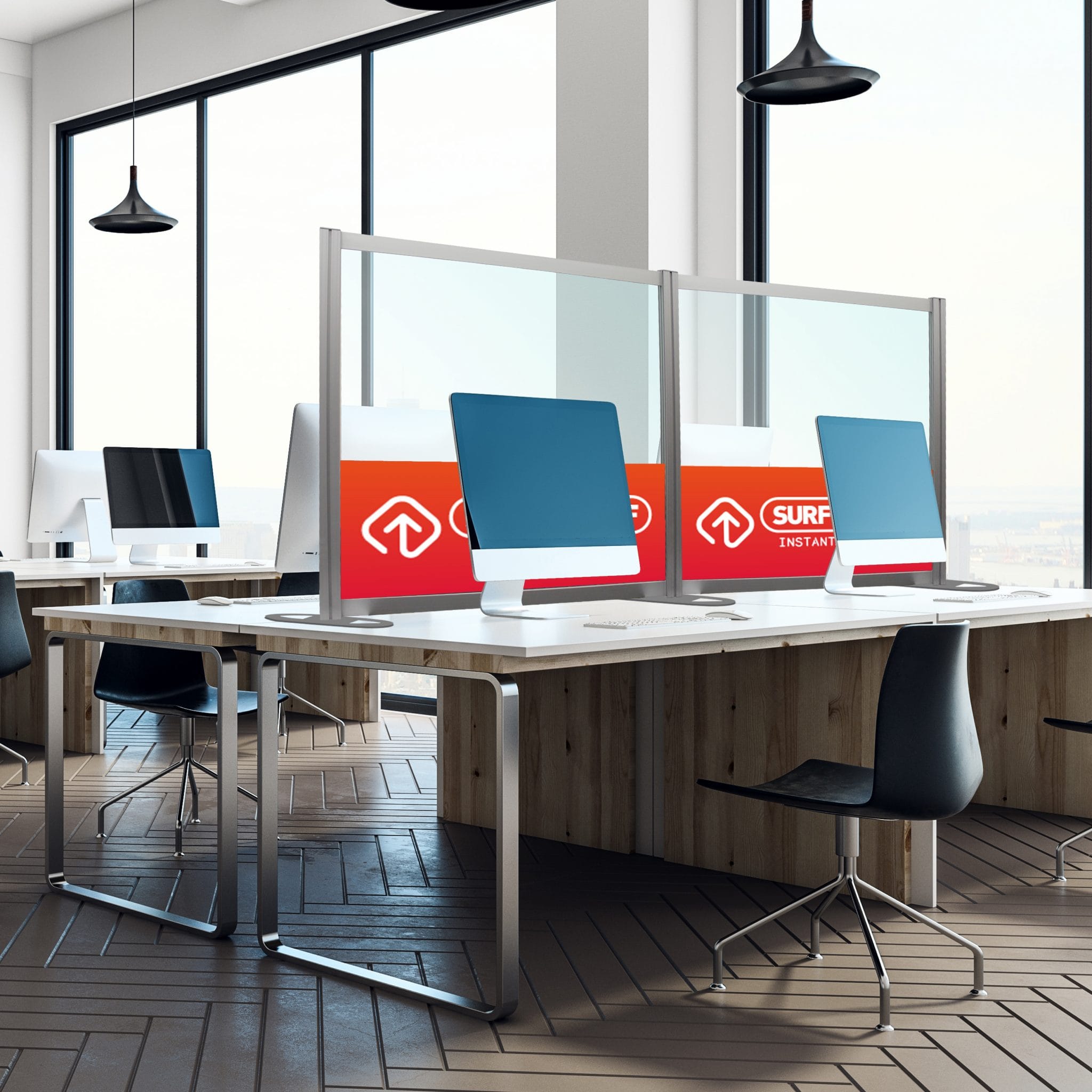 Free Standing COVID Desk Screen Partition Barriers