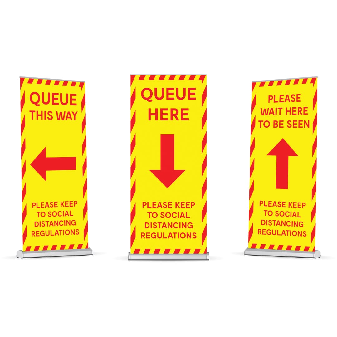 Queue Management Roll Up Banner